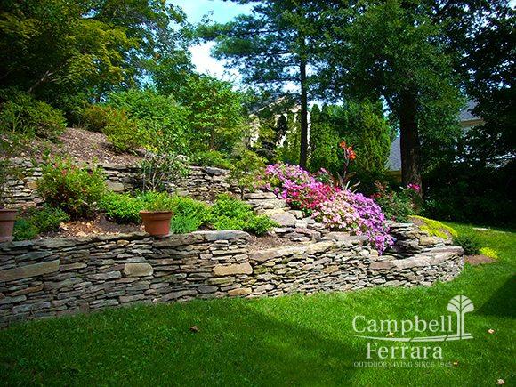 stone wall and garden greenscape alexandria va