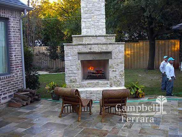 stone fireplace and patio alexandria va