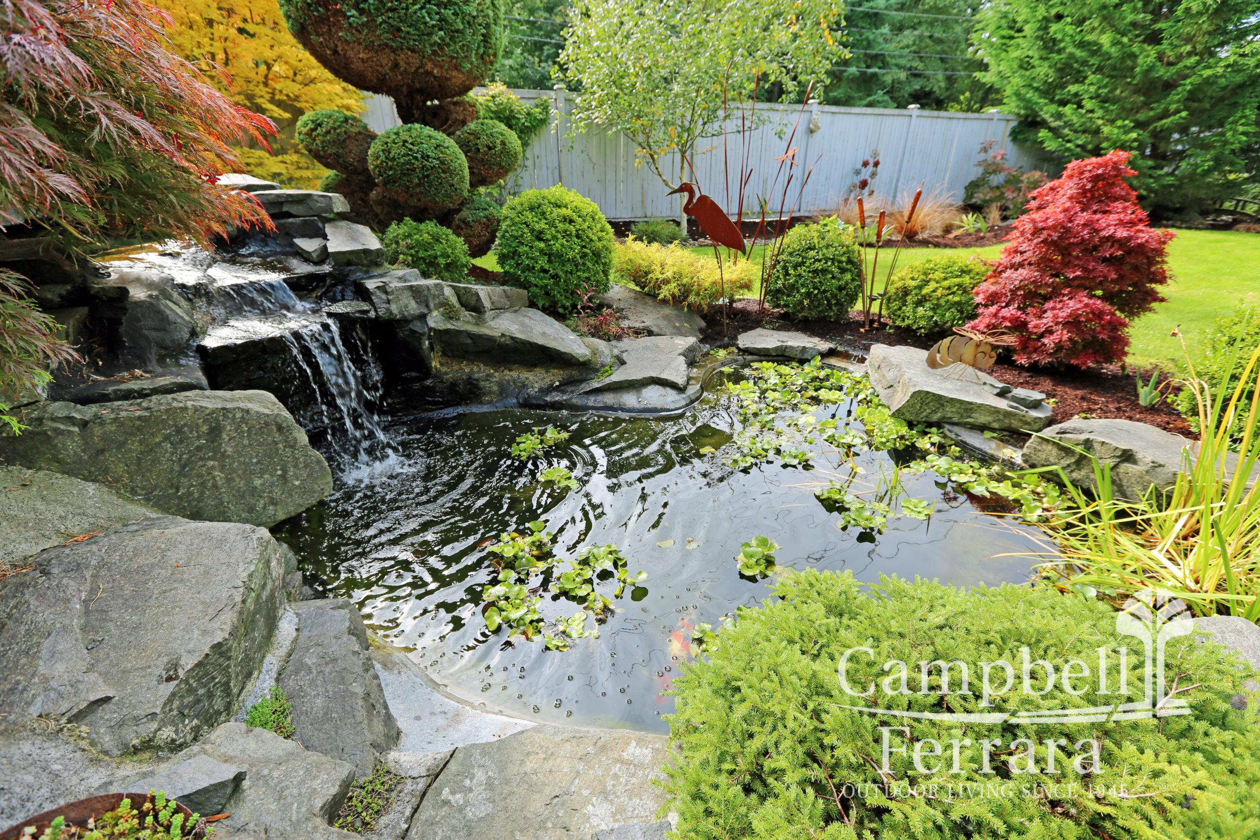 AdobeStock_67065826 yard ponds and waterfall