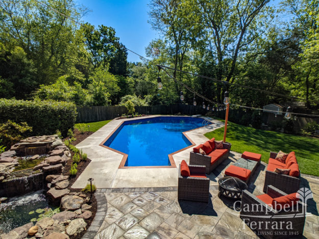 pool in backyard