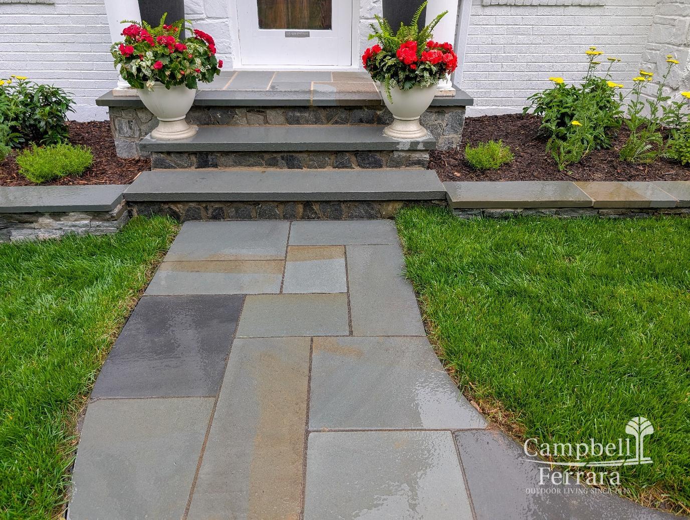 Walkway Installation with Hardscaping Experts Front Foundation Beds